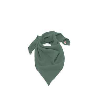 nanito Organic Cotton Musselin Scarf, 120 x 120 cm, Olive Green