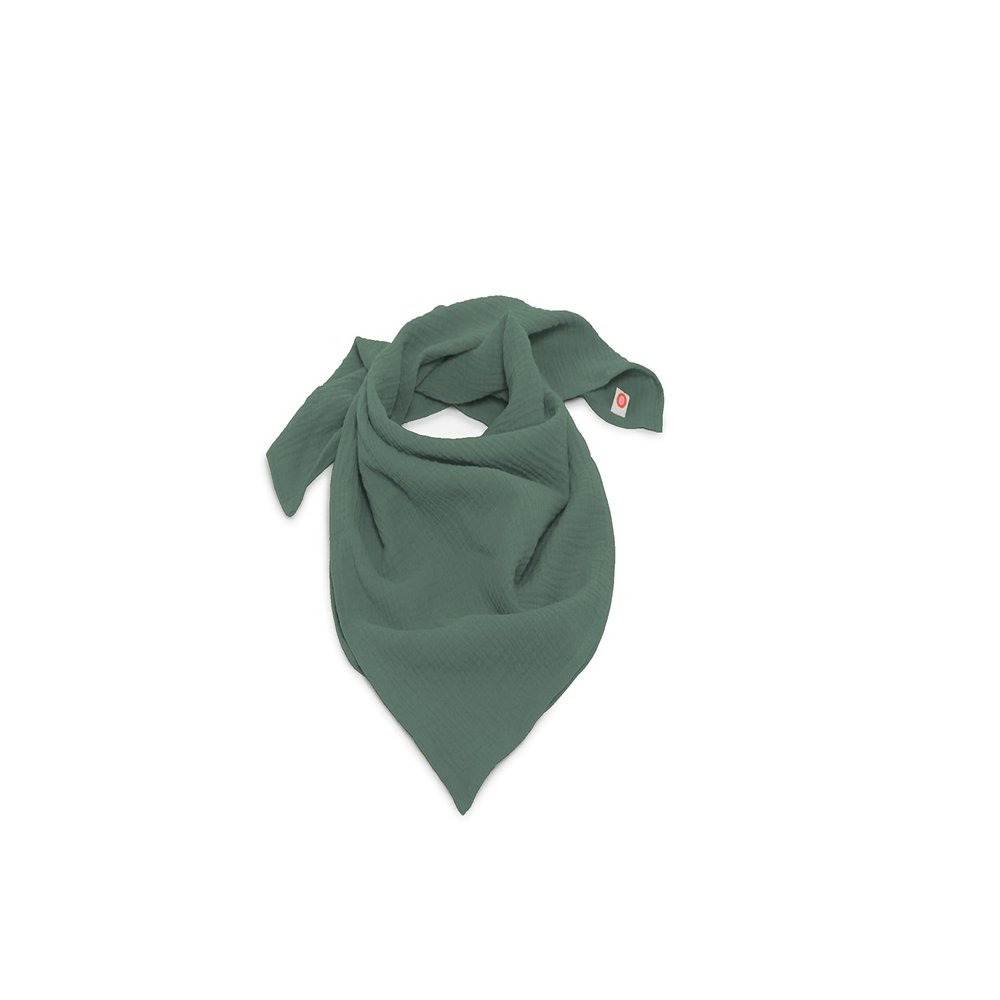 nanito Organic Cotton Musselin Scarf, 120 x 120 cm, Olive Green