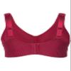 Ulla Popken Women's Wireless Support Bra, Rhinestone Pendant, Cups C-G, Dark Red, 125C view 4
