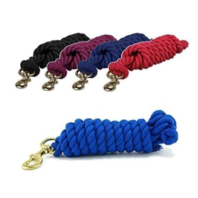 EQUINEWORLD 2 Meter Horse Lead Rope - Strong Twisted Cotton with Trigger Clip