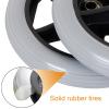 LIGUOYI 2-Piece Wheelchair Caster Wheels, 15/16/17 cm, Black/Gray view 2