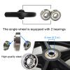 LIGUOYI 2-Piece Wheelchair Caster Wheels, 15/16/17 cm, Black/Gray view 3