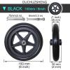LIGUOYI 2-Piece Wheelchair Caster Wheels, 15/16/17 cm, Black/Gray view 4