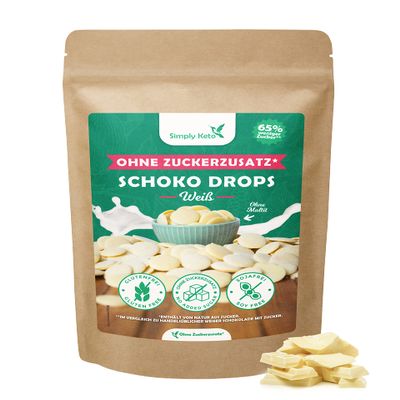 Simply Keto Lower Carb* Sugar-Free-Added White Chocolate Drops (750 g)