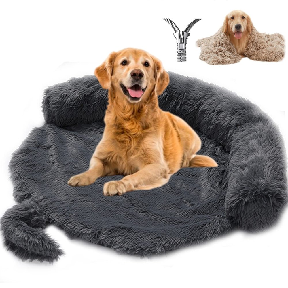 2-in-1 Orthopedic Dog Bed & Blanket - XL Dark Gray