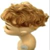 EREE HAIR Short Curly Human Hair Topper with Clips, Strawberry Blonde view 4