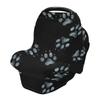 Dog and Cat Paw Print Watercolor Baby Car Seat Canopy view 2