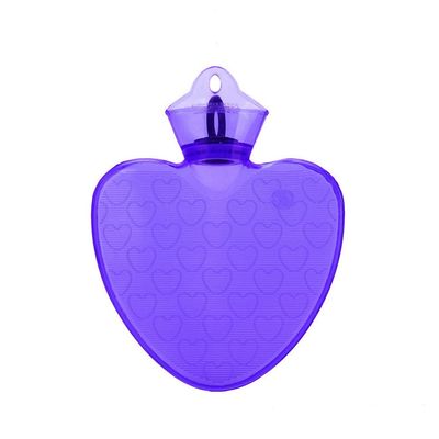 GIVBRO PVC Hot Water Bottle, Heart-Shaped, Smooth, Double-Sided, 1,000 mL