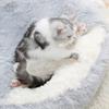 Fluffy Donut Cat Bed with Hood, Washable, Non-Slip, Self-Warming, 60 cm, Pink view 4