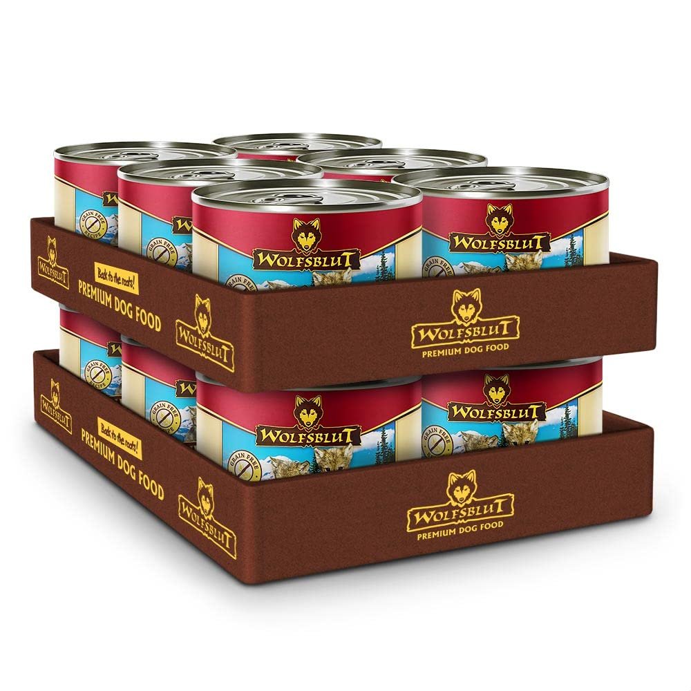WOLFSBLUT Blue Mountain Puppy Wet Dog Food with Venison, Grain-Free, 12 x 200 g
