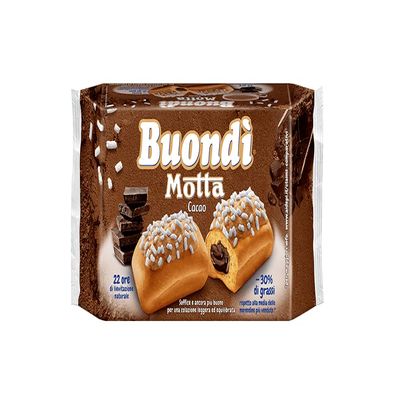 Motta Buond Cacao Baked Confectionery Product with Cocoa Cream, 258 g (6 x 43 g)