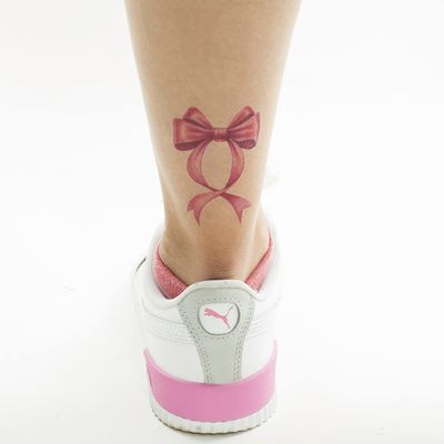 Tattoodrucker x Bow Tattoo - Four Pink Bows - Temporary Body Tattoo - T135 2