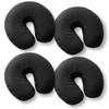 Saloniture 4-Pack Premium Microfiber Face Covers, Ultra-Soft Fit for Massage Tables, Black view 1