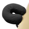 Saloniture 4-Pack Premium Microfiber Face Covers, Ultra-Soft Fit for Massage Tables, Black view 2