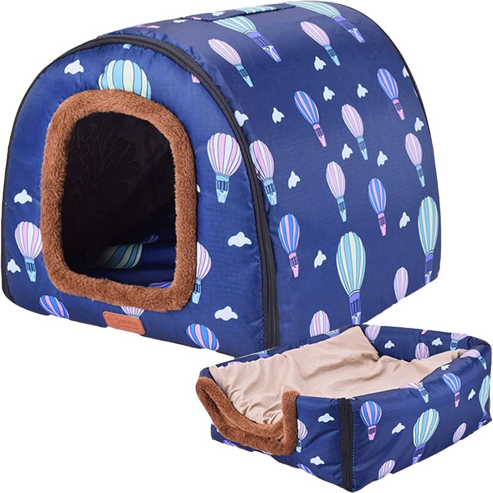 2-in-1 Foldable Dog Bed and Pet House, Style B, L