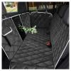 Dog Car Seat Cover, 100% Waterproof Hammock with Mesh Window and Storage Pocket, Durable Scratch-Resistant Non-Slip, Universal Fit for Cars/Trucks/SUVs (Black/White) view 1