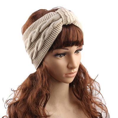 ikasus Women's Knitted Winter Headband, Beige