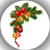 Fondant Cake Topper, Birthday, Christmas/Xmas, K10 view 1