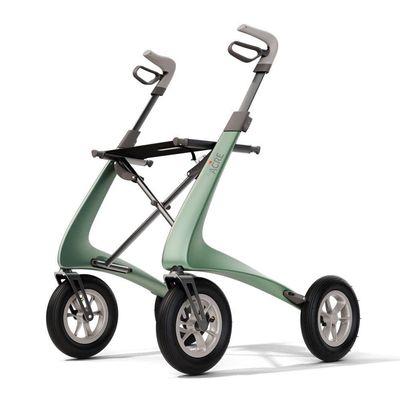 Acre Carbon Overland Rollator, 6.7 kg, Up to 150 kg, Air-Filled Rubber Tires, Front Bag
