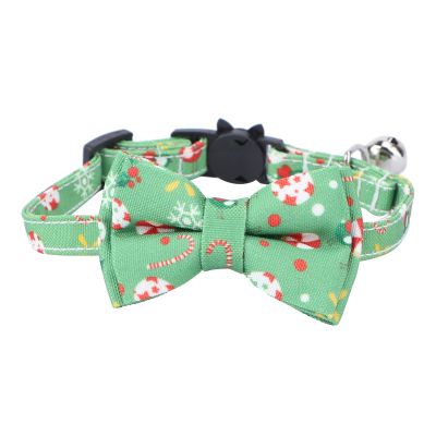 PartyKindom Adjustable Cat Collar with Bells and Christmas Design