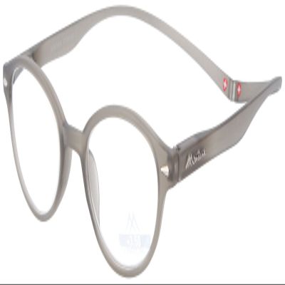 Oval MONTANA “MAG” Reading Glasses with Magnetic Temples, Gray, +3.00 D