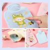 Uteruik 400 ml Rubber Hot Water Bottle with Print and Soft Flannel Cover for Heat and Cold Therapy (#B) view 2