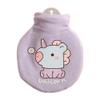 Uteruik Round Hot Water Bottle with Flannel Cover, 350 ml view 1