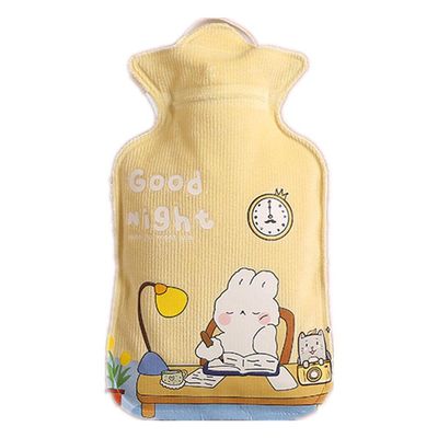 Uteruik Flannel Hot Water Bottle, Hand and Foot Warmer, Belly Warmer, Heat and Cold Therapy, 200 ml (#C)