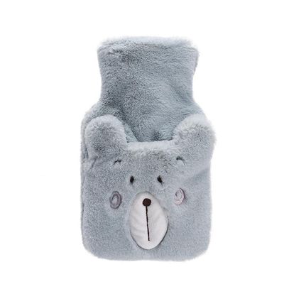 Uteruik Natural Rubber Hot Water Bottle with Soft Fleece Cover, 500 ml (#A)