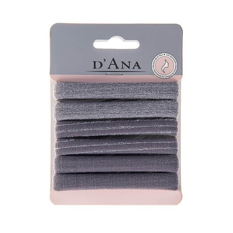 Set of 6 Different Gray Hair Ties Stella Green
