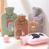 Aeromdale Hot Water Bottle with Plush Cover, Cute Animal Pattern, 500 mL, PVC Heat Bag for Pain Relief, Hand Warmer, Gift for Women and Girls, 1 Piece view 3