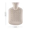 Aeromdale Hot Water Bottle with Cover, Horse Pattern, 350 mL, Green view 3