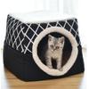 LIEMUAO Cat Cave, Foldable Semi-Closed Cat Bed view 2