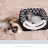 LIEMUAO Cat Cave, Foldable Semi-Closed Cat Bed view 4