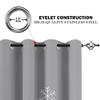 Treer 3D Christmas Print Blackout Curtains with Grommets, 2-Piece Set, Gray, W168 x L183 view 4