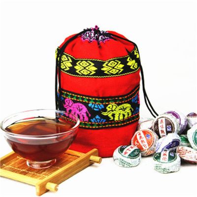 240 g Mini Shu Puerh Tuocha, 10 Flavors, Chinese Raw and Ripe Puerh, Slimming