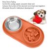 Restokki Slow Feeder Dog Bowl, Non-Slip Removable 2-in-1 Food and Water Bowl, Orange view 4