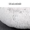 Plush Donut Pet Bed, Soft Warm Cat Cave, 65 cm, Brown view 2