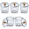 5-Piece Nail Art Glass Crystal Cups with Lids view 1