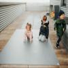 Sanosoft Outdoor Crawling Mat Made in Germany, Öko-Tex Anti-Slip Mat 240 x 800 cm, Light Gray view 2