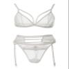 Awake Lingerie Muse 3-Piece Sexy Lingerie Set, Push-Up Bra, Thong and Garters, White, L view 1