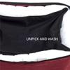 XJST Plush Dog Bed for Small, Medium, and Large Dogs, Burgundy, 90 cm view 3
