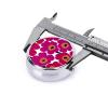 Red Flower Pill Case for Purse, Cute Small Round Travel Pill Organizer view 4