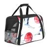 Pet Carrier Bag, Watercolor Asian Cranes and Birds, 2 Soft Sides, for Cats, Dogs and Puppies, Comfortable, Portable, Foldable, Airline Approved view 1