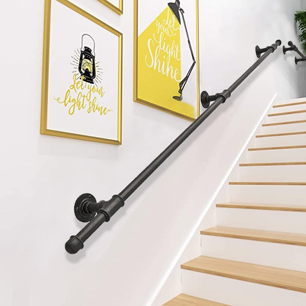 CL-ZZZ Black Forged-Iron Indoor Safety Grab Rail Kit for Older Adults and Children — 1 m / 1.5 m / 2 m / 2.5 m / 3 m (Size: 570 cm)