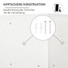 HOMCOM Kids' Room Storage Shelf with 3 Storage Bins, 7 Compartments, White view 3