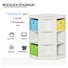 HOMCOM Kids' Room Storage Shelf with 3 Storage Bins, 7 Compartments, White view 4
