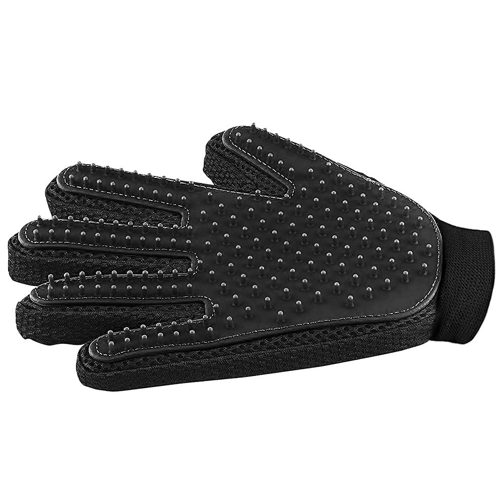 Pet Hair Removal Glove with Soft Five-Finger Grooming Design