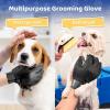 Pet Hair Removal Glove with Soft Five-Finger Grooming Design view 4