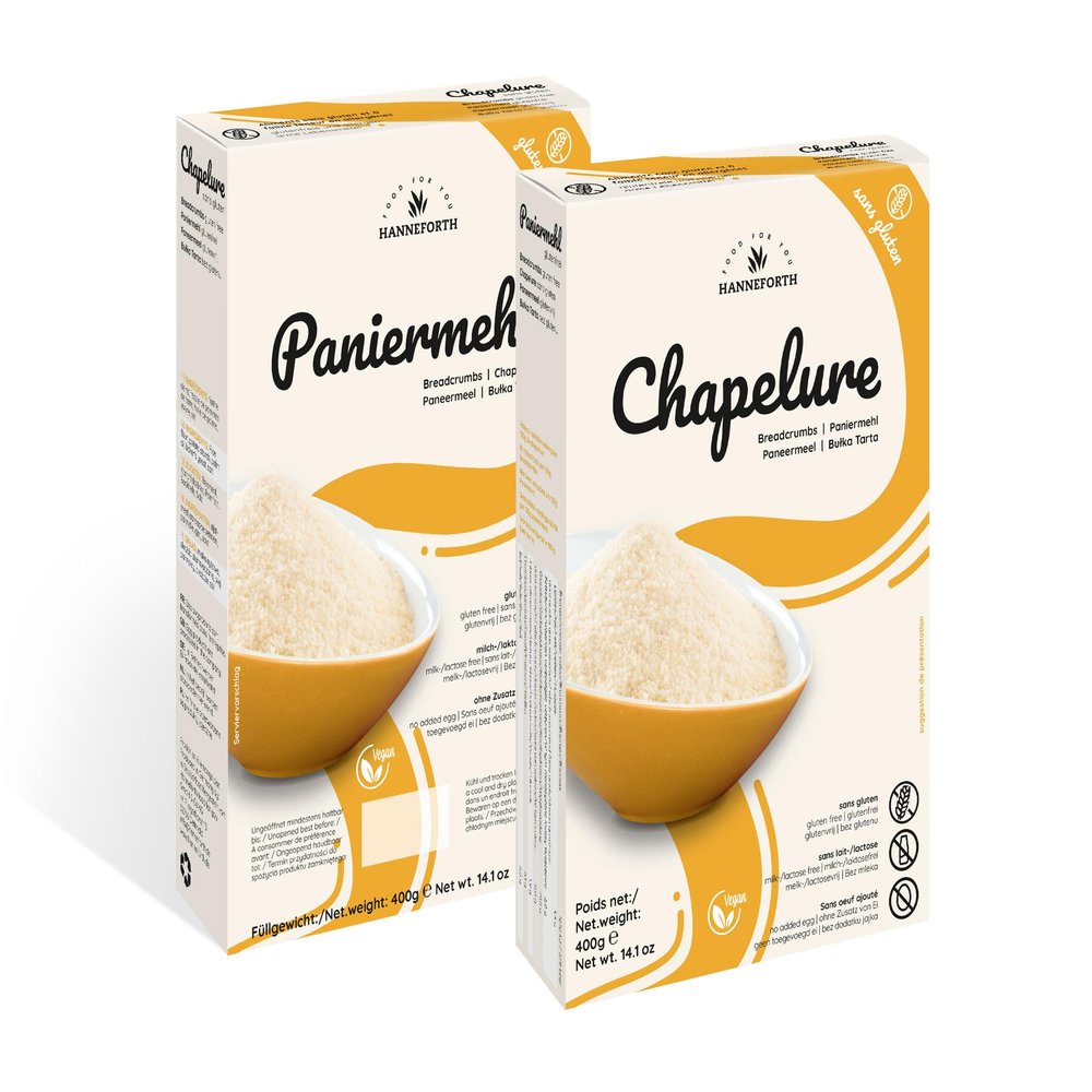 Gluten-Free Breadcrumbs 1 x 400 g, 100% Natural | Hanneforth